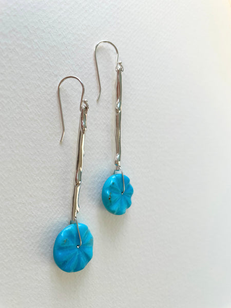 Turquoise silver earrings