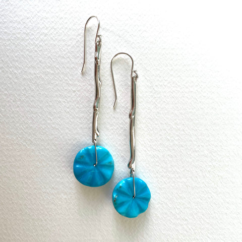 Turquoise silver earrings