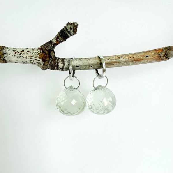 14k white gold earrings with briolettes