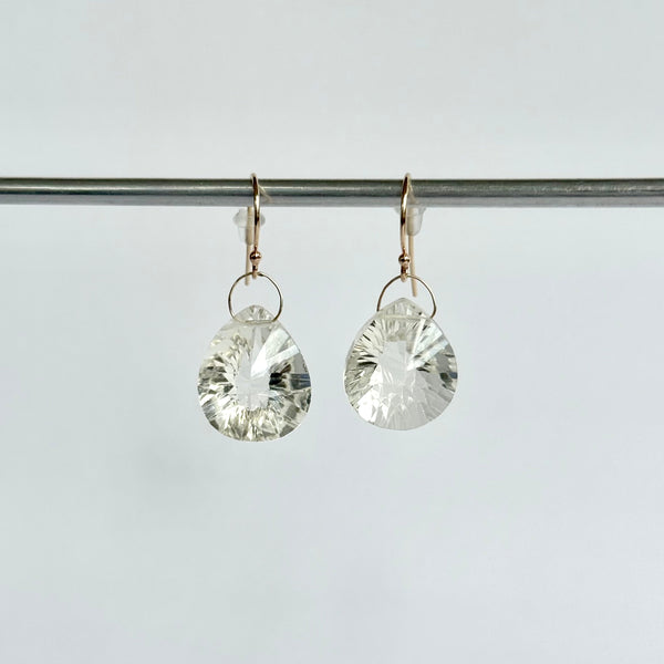 Earrings with citrine