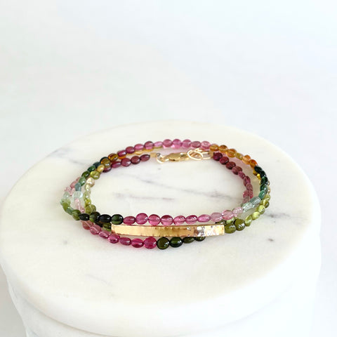 Tourmaline wrap bracelet