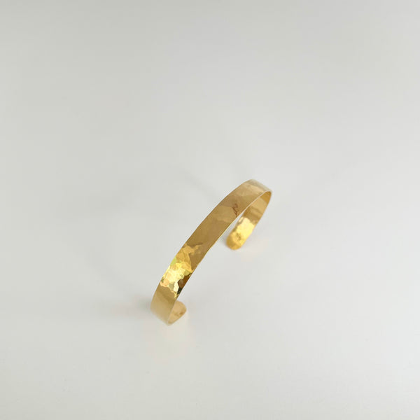 Gold cuff hammered