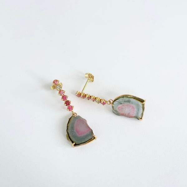 Tourmaline earrings 14k gold