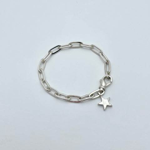 Silver bracelet with silver star