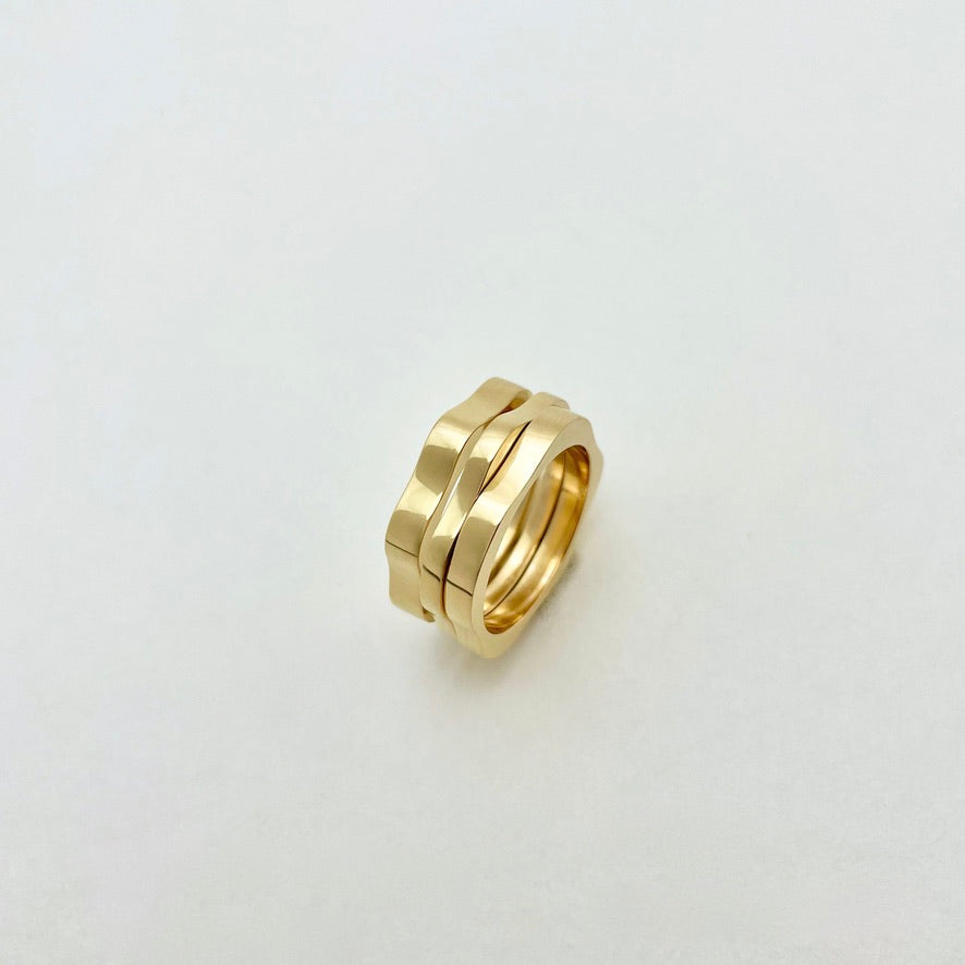 Gold stacking ring set