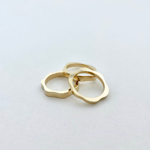 Gold stacking ring set