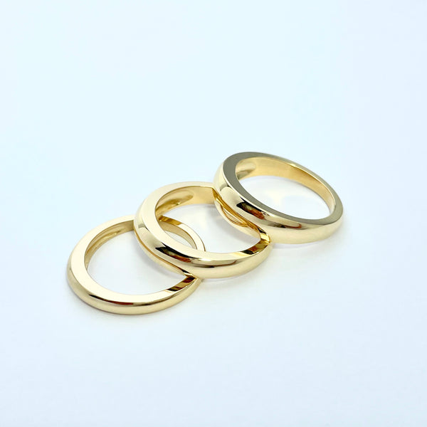 Gold stacking ring set