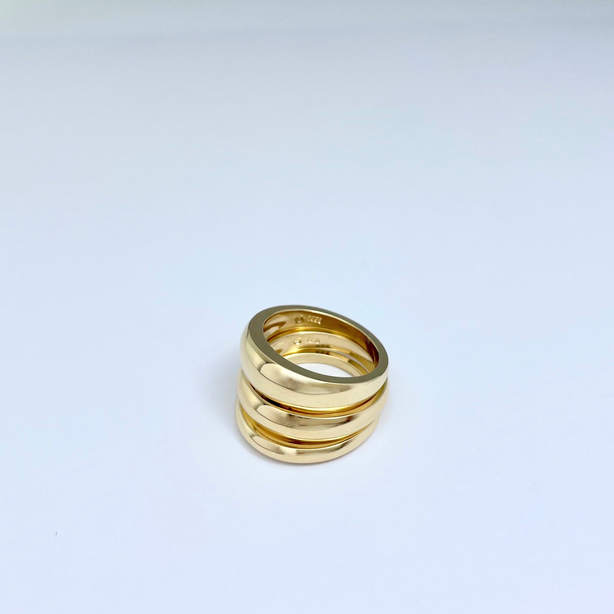 Gold stacking ring set