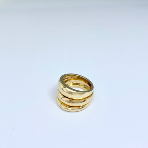 Gold stacking ring set