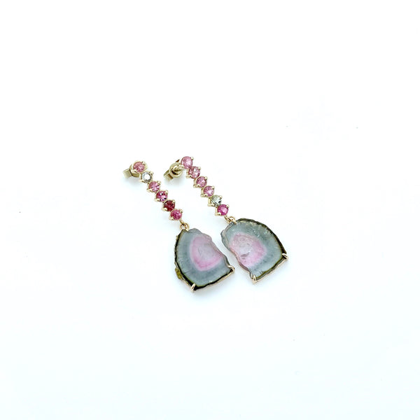 Tourmaline earrings 14k gold